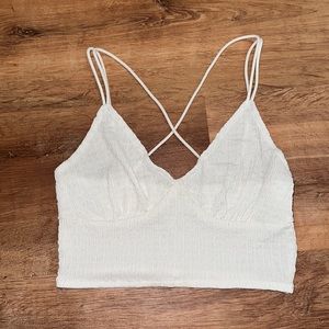white cross tank top